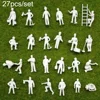 27PCS Model Railway Train People Figures HO OO Gauge 20mm For Diorama Railway Train Scene Layout Kit 1