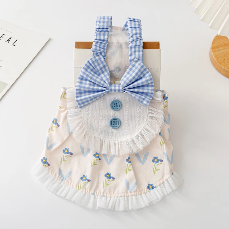 

Cute Dog Summer Dress for Small Pet Dogs Clothes Cat York Pomeranian Shih Tzu Maltese Bichon Poodle Skirt Puppy Costume Dropship