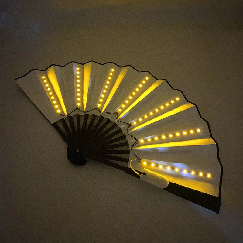 Glow Folding LED Fan Dance leuchten Fan Stage Performance Requisiten Nacht Show im Dunkeln leuchten Lieferungen – Detail 10