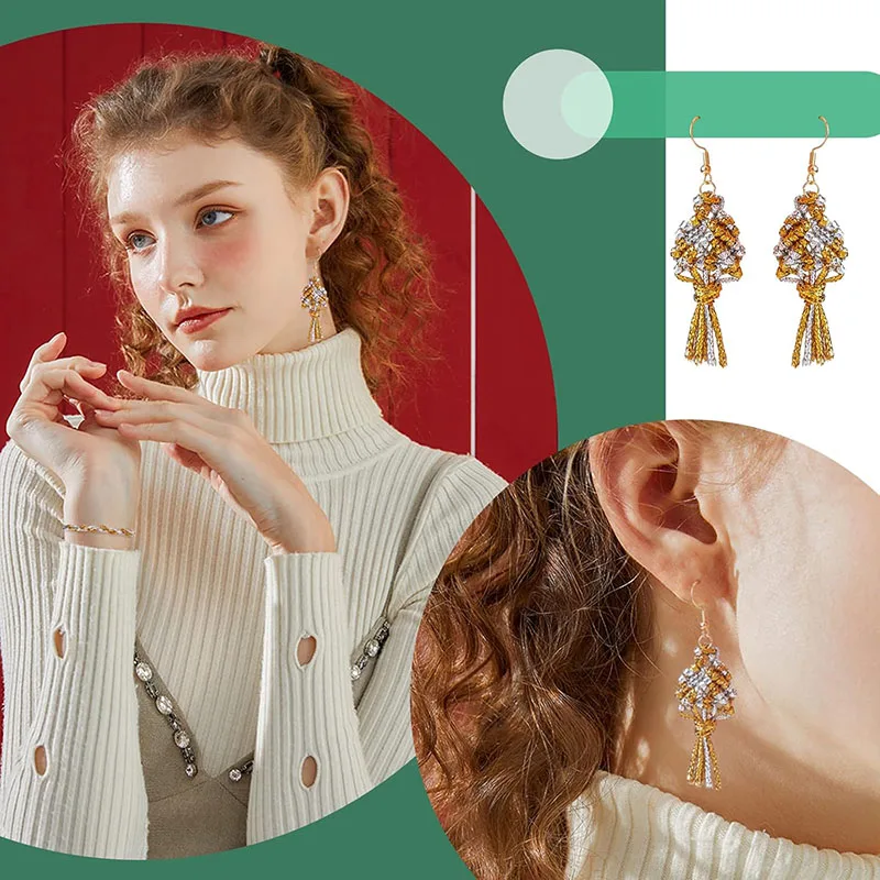 Gold Metallic Jewelry Thread for DIY Braid Bracelets & Hanging Tags