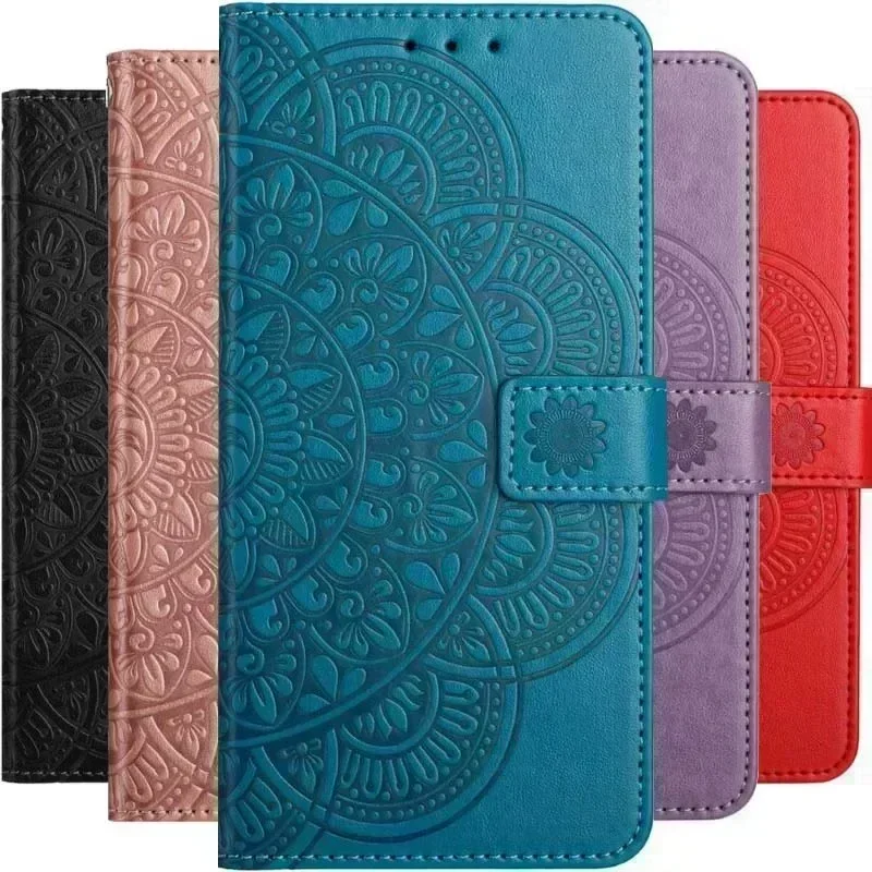 Charming Floral Wallet Phone Case with Card Slots and Protective Cover