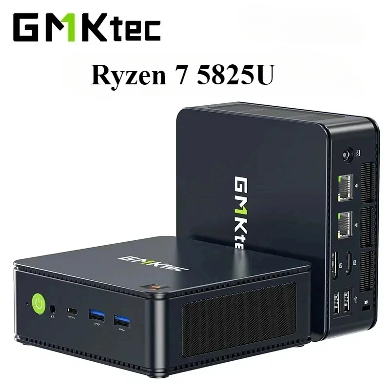 thumbnail image 1 of Mini PC GMKtec M5 Plus Ryzen 7 5825U con Windows 11 Pro DDR4 de doble canal NVMe M.2 SSD WIFI6E BT5.2 Computadora de escritorio para juegos de oficina, 1 of 4