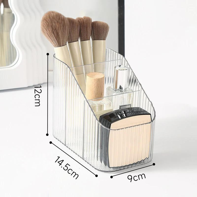 Transparent acrylic cosmetic storage box plastic grid lipstick box makeup brush bucket 2