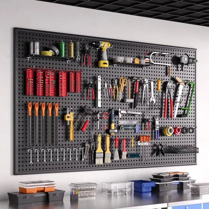 Storage Hook Tool Storage Rack Pegboard Organizer Kit Wall Mounted Peg Boards Black Screwdriver Holder Peg Boards Hooks Tools Storage Organizer Hangers Pegboard Shelving Room Garage