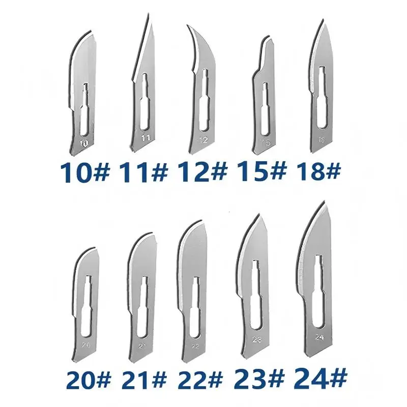 Sterile Surgical Scalpel Blades, Individually Wrapped, Full Range of Sizes Available, OR-Grade Disposable 4
