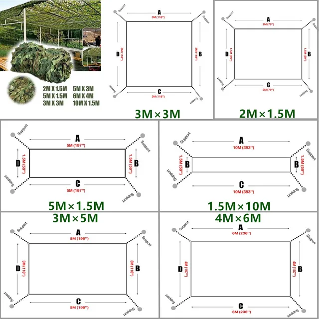 Igen, Camo Háló Álcázási Nettó Redőnyök Árnyékvitorlák Kemping Vadászat Borítója Napellenző Pavilon Napzók Nets Carport - Image 4