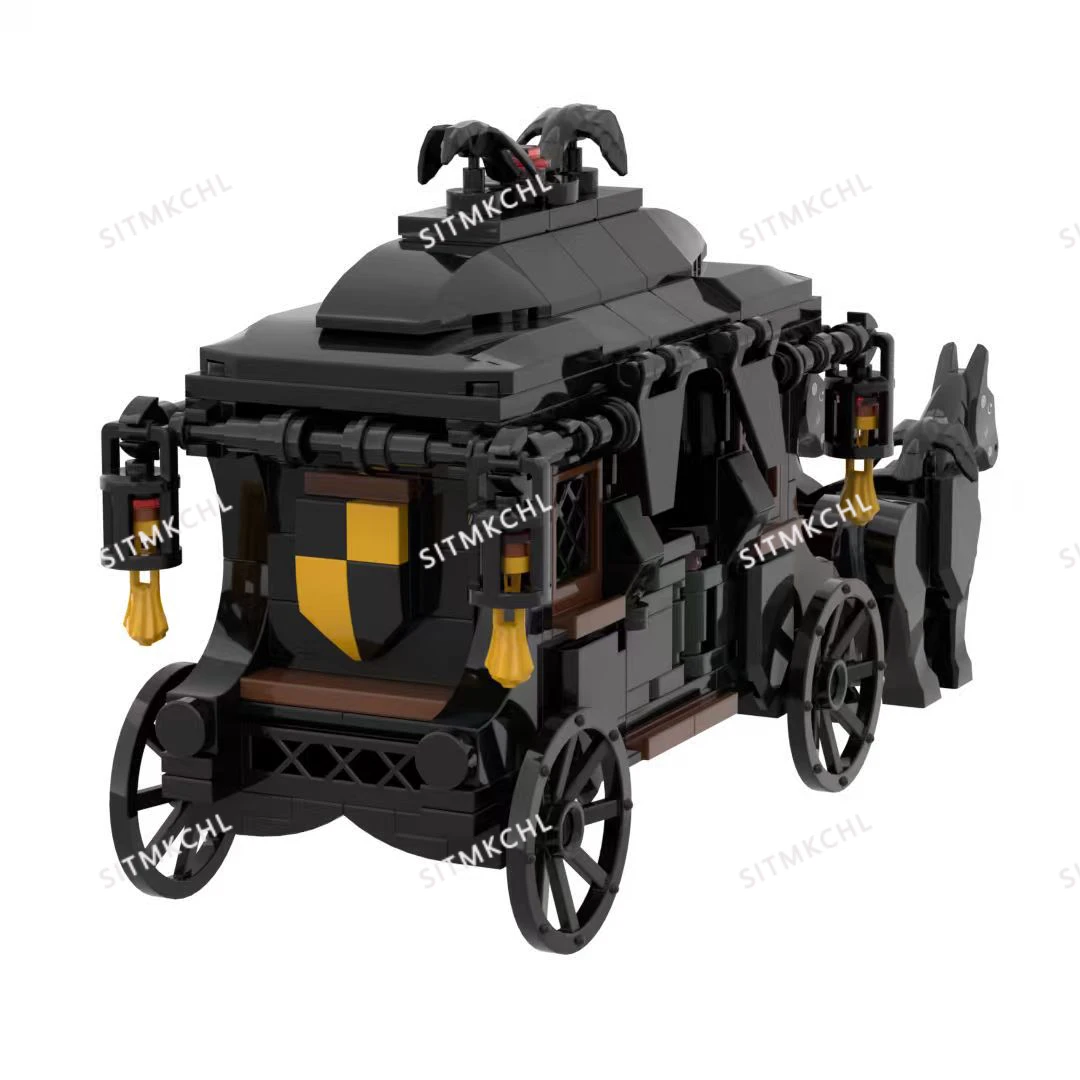 MOC 모델 빌딩 키트: 창의적인 DIY 디자인을 갖춘 중세 군용 전차 및 기사 마차
