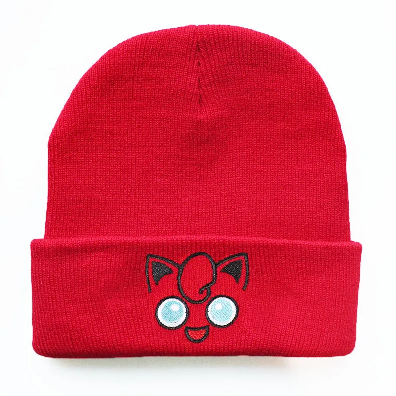 

Embroidery Cartoon Cat Smile Winter Hat For Men Earflap Ride Bike Warm Skullies Beanie Hip Hop Women Knitted Ski Hat Male Cap