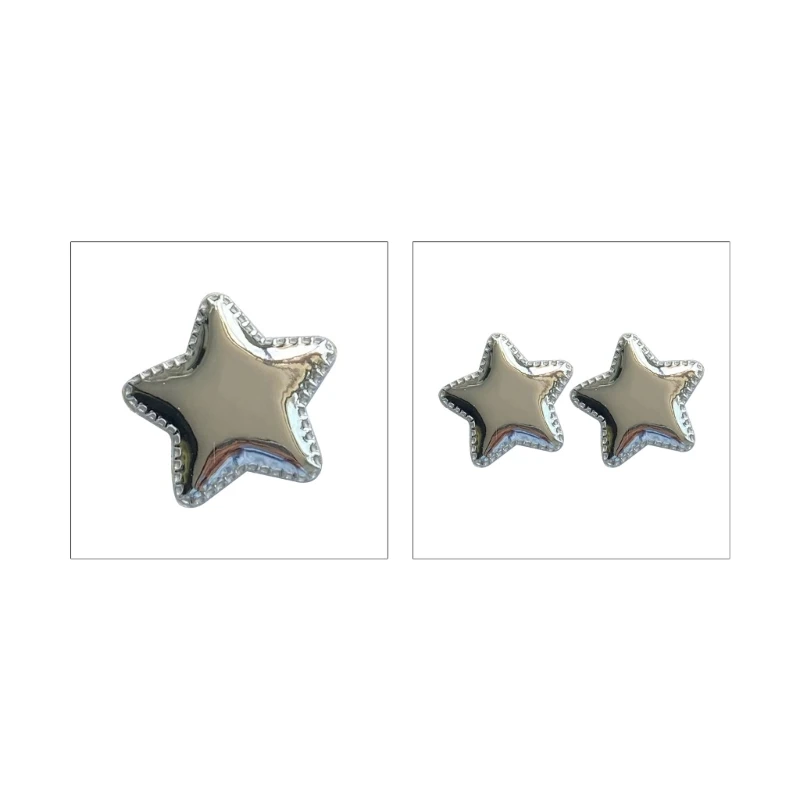 

Stero Star Shape Hair Pin Adult Teens Metallic Feeling Ponytail Bangs Hair Clip Dropship