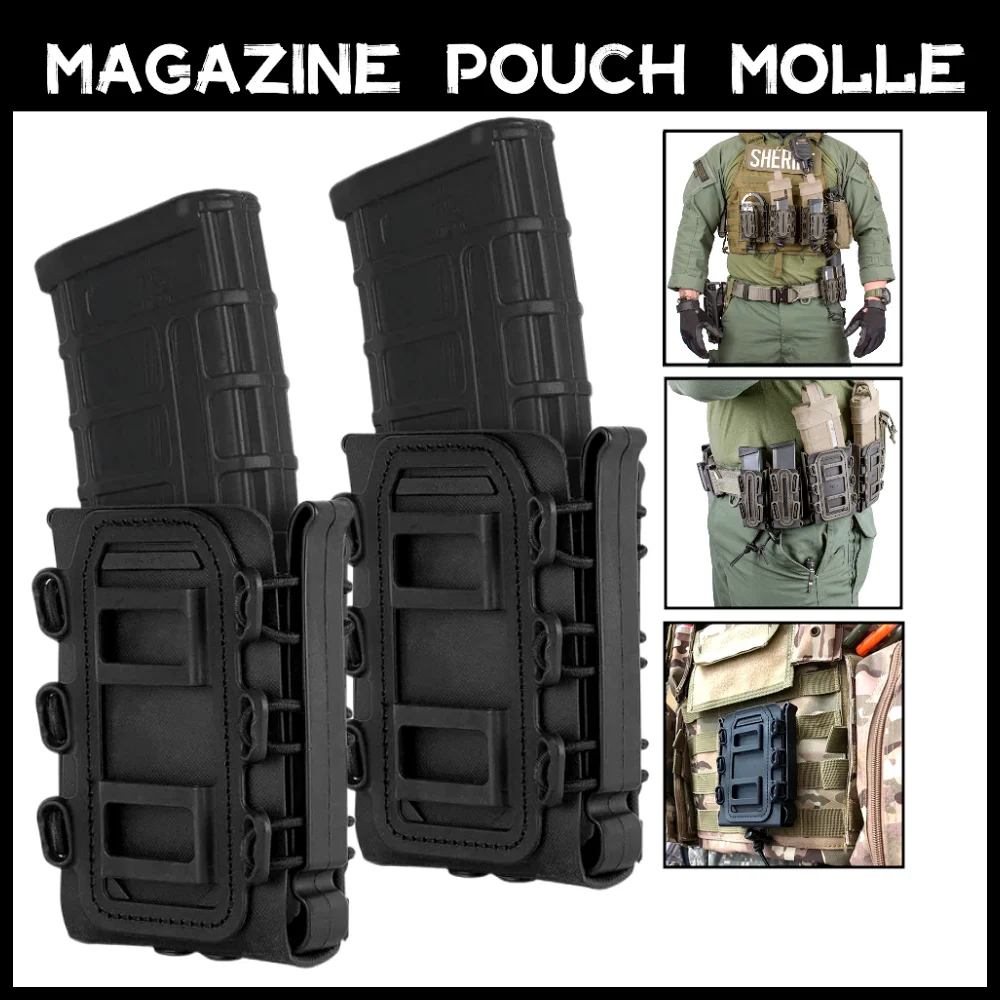 Molle Scorpion Quick Magazine Pouch for AK 74/47 AR M4 5.56/7.62 9mm Rifle Magazine Holster Gun Hunting Airgun Accessories