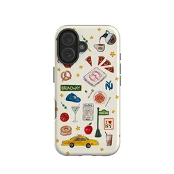 Elegant Wine Glass Fruit Design Luxury Double - Layer Phone Case for iPhone 14 Plus (FLR - 344FL117E1)