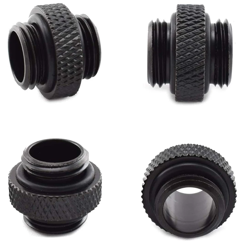 PC Water Cooling Connector 4-Pack G1/4 inch 5mm Male to Male Sealed O-Ring Extender Fitting