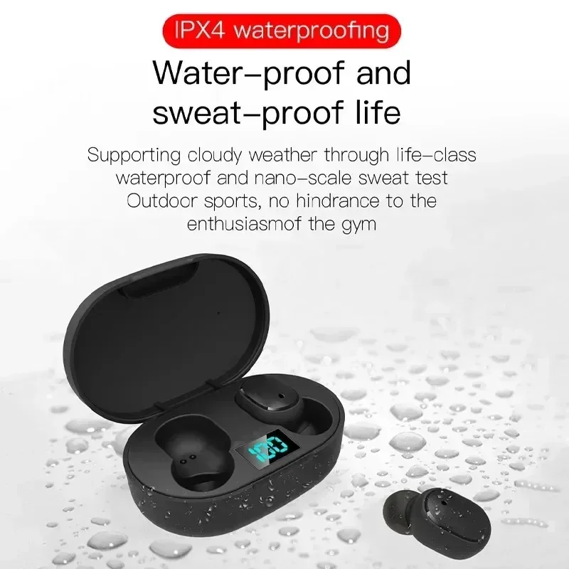 TWS E6S Bluetooth Earphones Wireless Bluetooth Headset Noise Cancelling Headsets With Microphone Headphones For Xiaomi Redmi 2