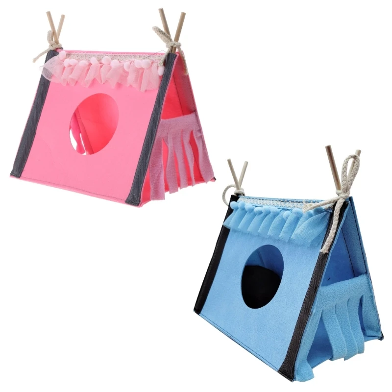 

Pet Hideout Hideout Cave Two Side Curtain Cage Accessories for Bunny Guinea Pigs Small Animal for Play Hideout House