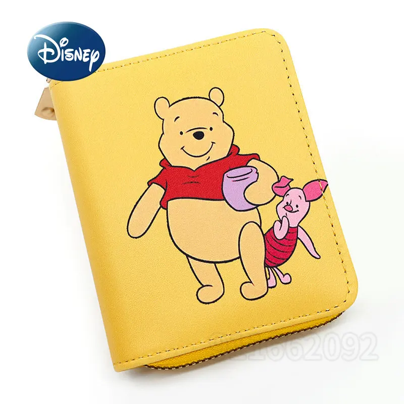 Disney Winnie The Pooh New Women's Wallet Luxury Brand Coin Purse Large Capacity Multi-card Slot Fashion Children's Coin Purse carbon fiber wallet Wallets