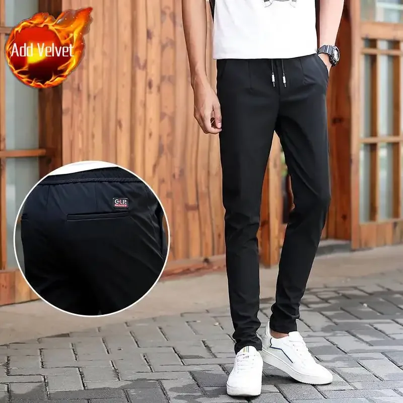 thumbnail image 1 of Pantalones masculinos rectos, pantalones casuales para hombre, holgados, ajustados, holgados, nuevos en diseñador, estilo coreano, alta calidad, venta, tendencia Y2k, largos, 1 of 5