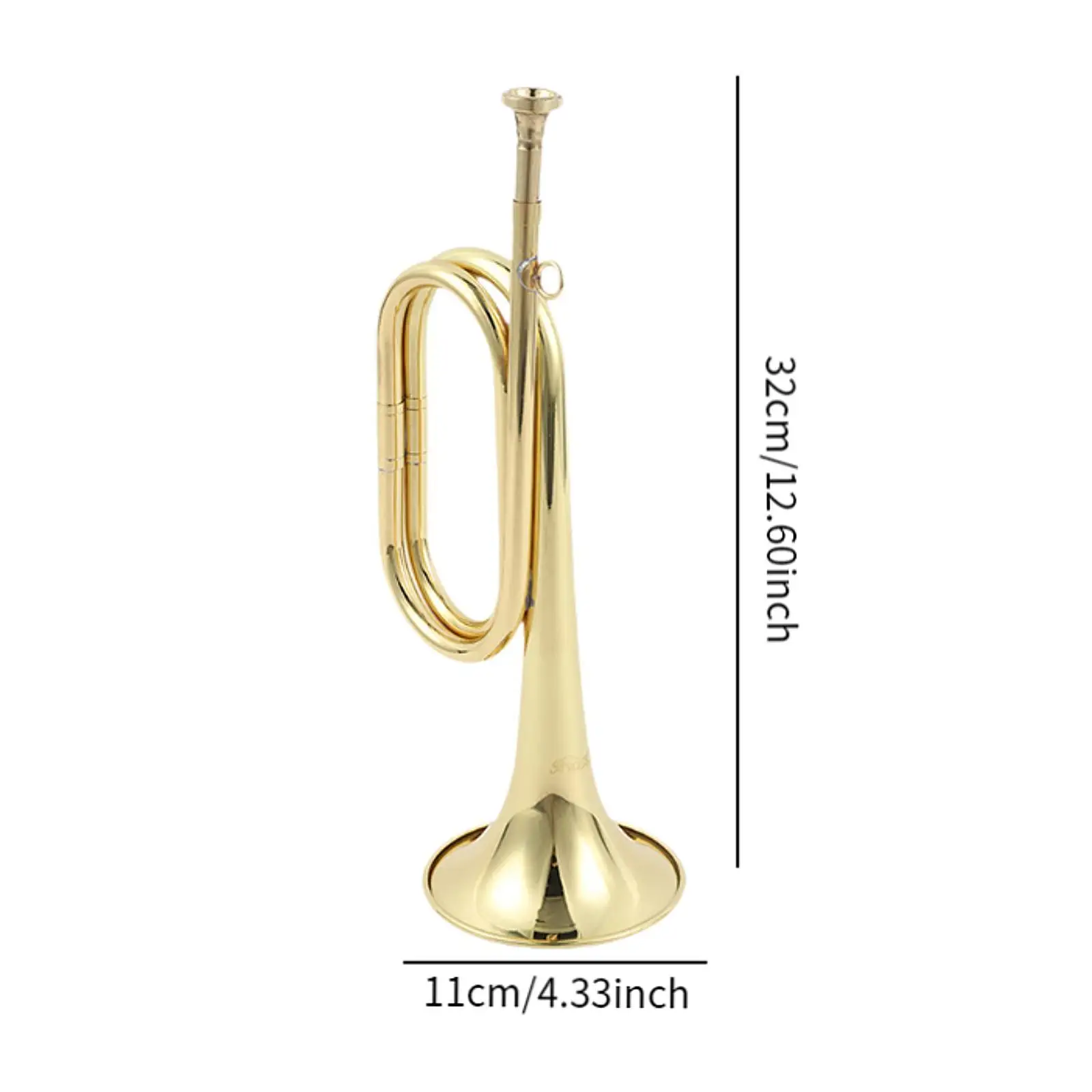Trumpet with Mouthpiece Scouting Trumpet Bugle for Band School Cavalry