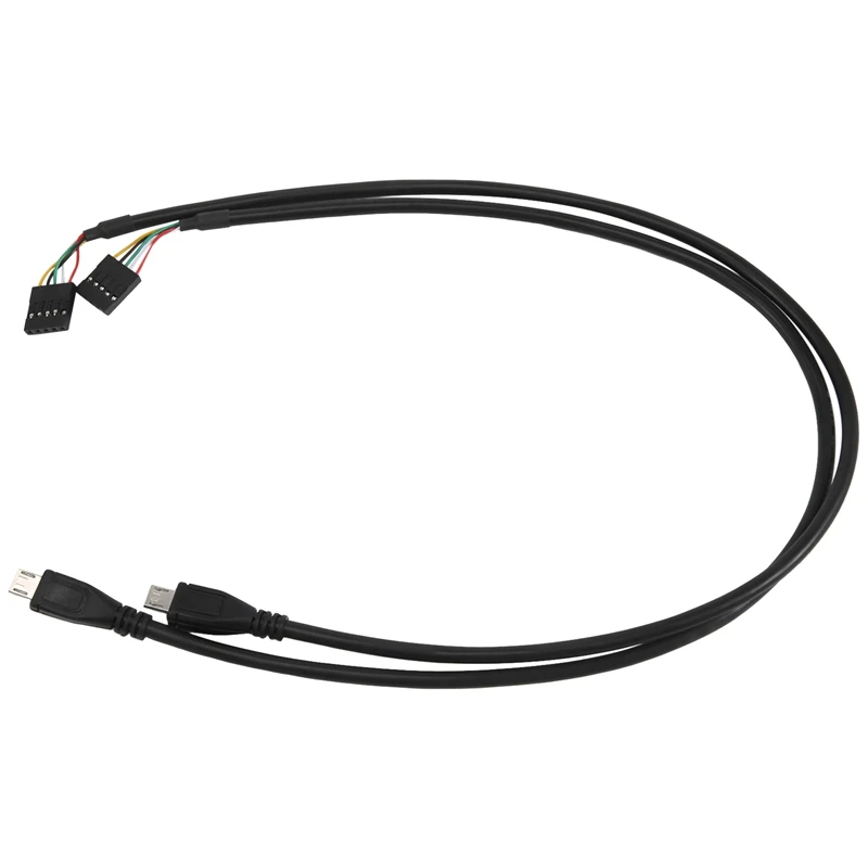 

(2-Pack) 50CM 5 Pin Motherboard Female Header To Micro-USB Male Adapter Dupont Extender Cable (5Pin/Micro-USB)