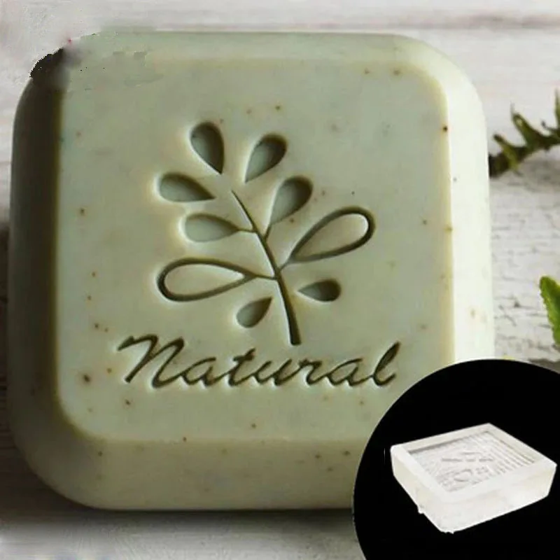 Cute Leaf Pattern Stamp Home Cleaning Natural Seal Acrylic Transparent Imprint Soap Stamp For Handmade Making Chapter