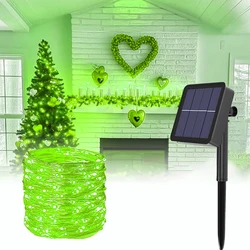 LED Solar String Fairy Lights - Outdoor Waterproof Decorative Pathway and Garland Lighting - 32m 300LEDs (Green)