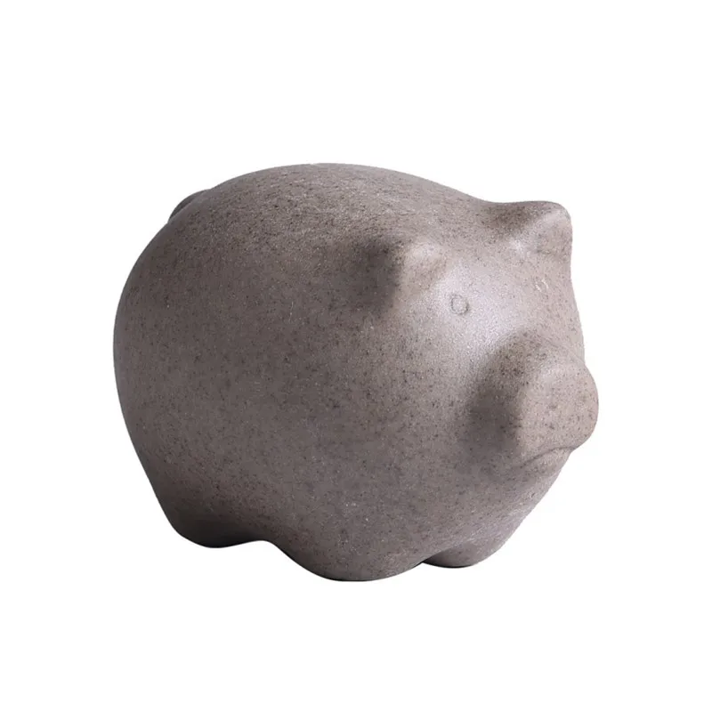 Tea Pet Ornaments Room Decor Statues 1Pc Crude Pottery Zodiac Tea Pet Ornaments Boutique Cute Mini Tea Figurine Pottery Set Decoration Table Accessories