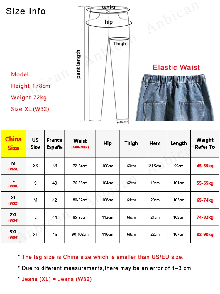 Men's Winter Pants Fleece-lined Straight Jeans Korean Fashion Elastic Waist Semi-Wide Baggy Denim Pants Thick Warm Jean Trousers 6