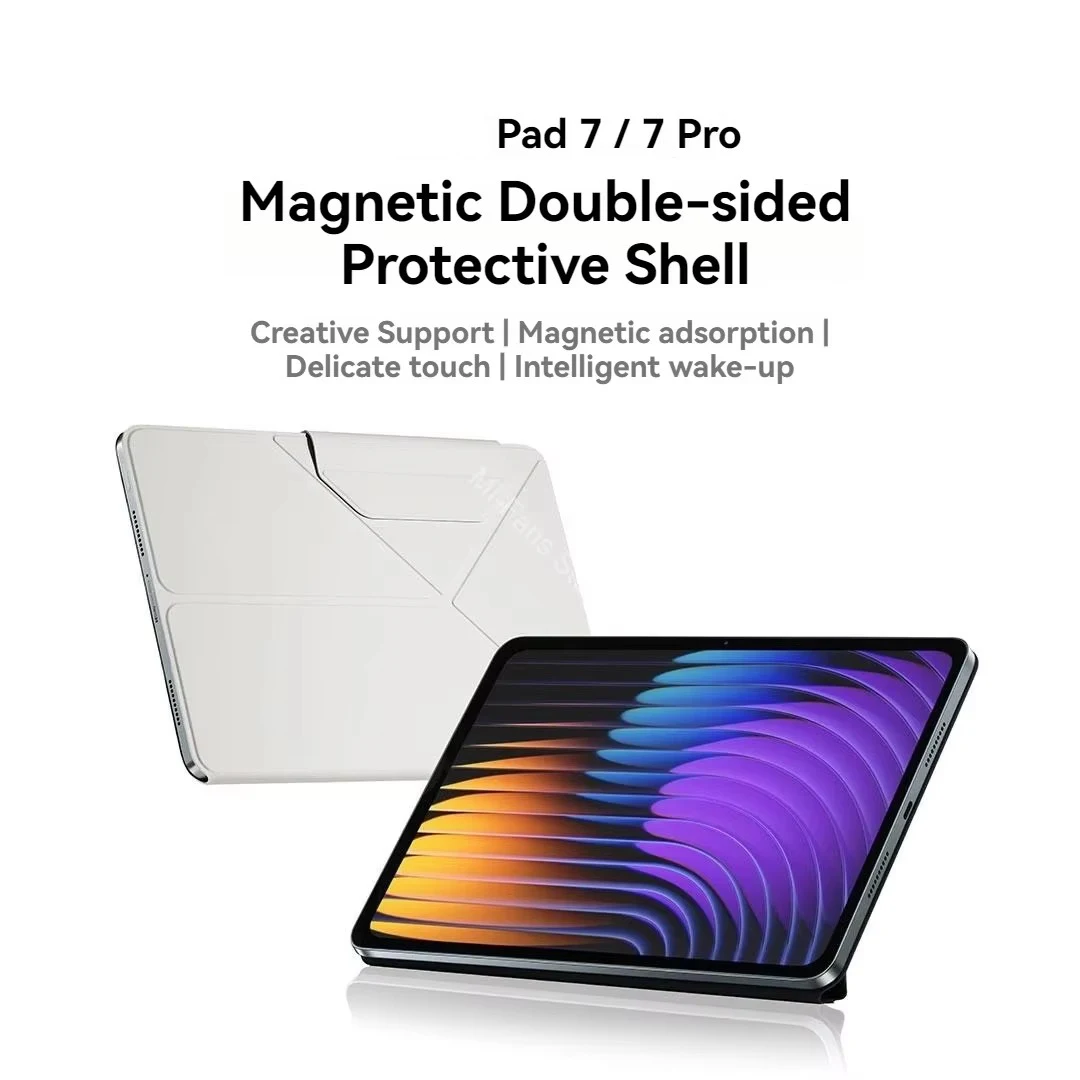 Xiaomi Pad 7 / Pro Magnetic Black Protective Case - Smart Wake-Up PU Bracket