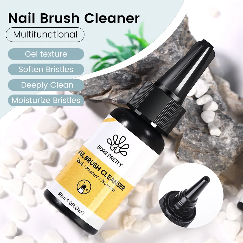 BORN PRETTY 30ml Nail Brush Cleanser Liquid Hair Brush Wash Pen Cleaning  Solution Manicure Care Tool Nail Art Accessories