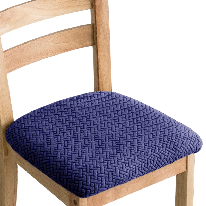 Premium Stretch Jacquard Dining Chair Slipcovers - Washable & Durable Upholstered Seat Covers
