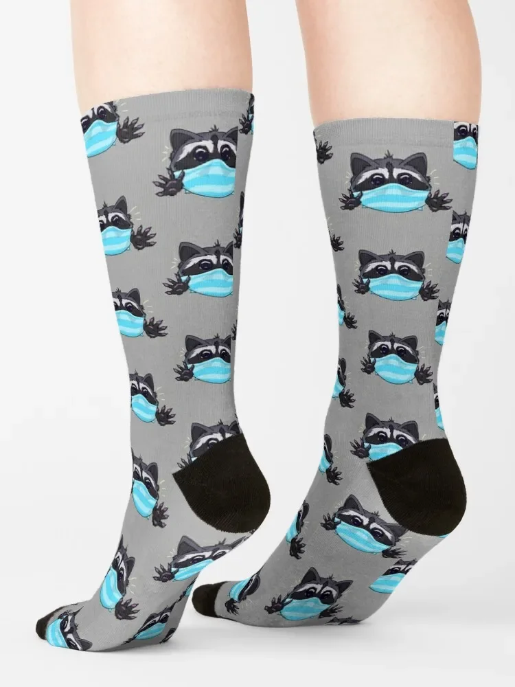 Facemasked Raccoon Socks Argentina Run golf Woman Socks Men's