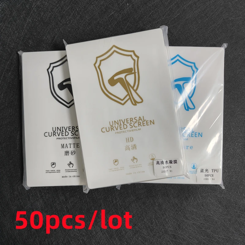 

50pcs/100PCS HD Flexible TPU Hydrogel Sheet For Automatic Film Cutter Plotter Machine Mobile Phone Screen Protective Sticker