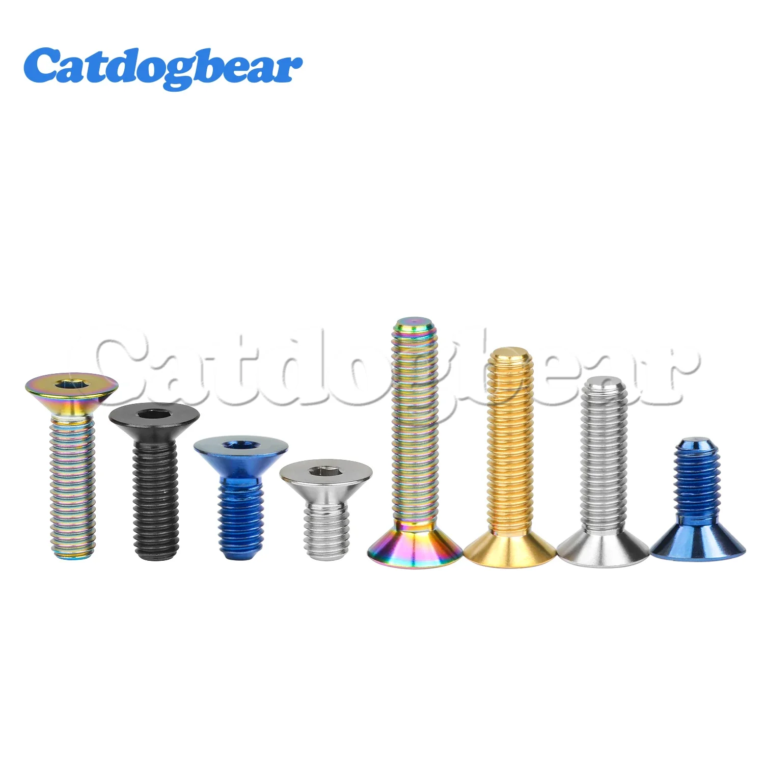 Catdogbear 티타늄 볼트 M5/M6/M8x10 65mm 자전거 액세서리 용 플랫 카운터 싱크 헤드 육각 소켓 나사
