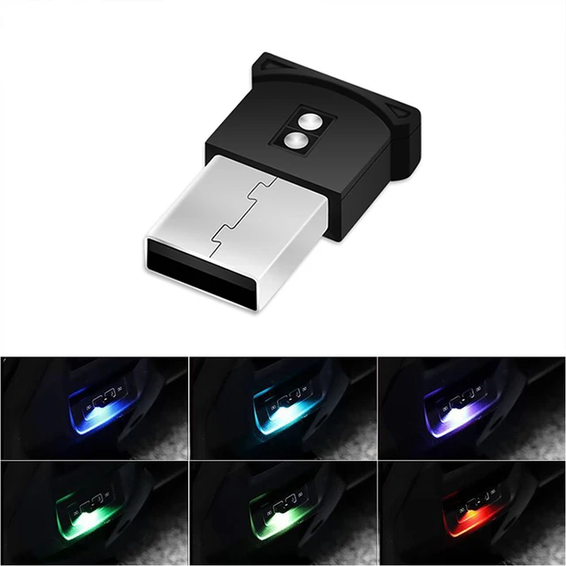 USB Stecker Auto Licht Mini LED Bunte Umgebungs Licht Neon Innen Lampen Auto  Atmosphäre Licht Computer Tragbare Auto Zubehör - AliExpress