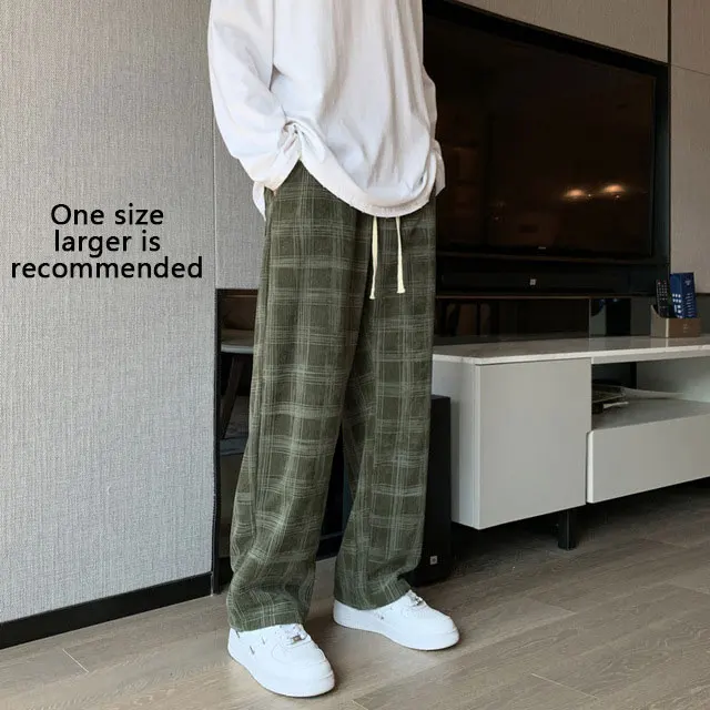 Checkered casual pants for men | Adam
