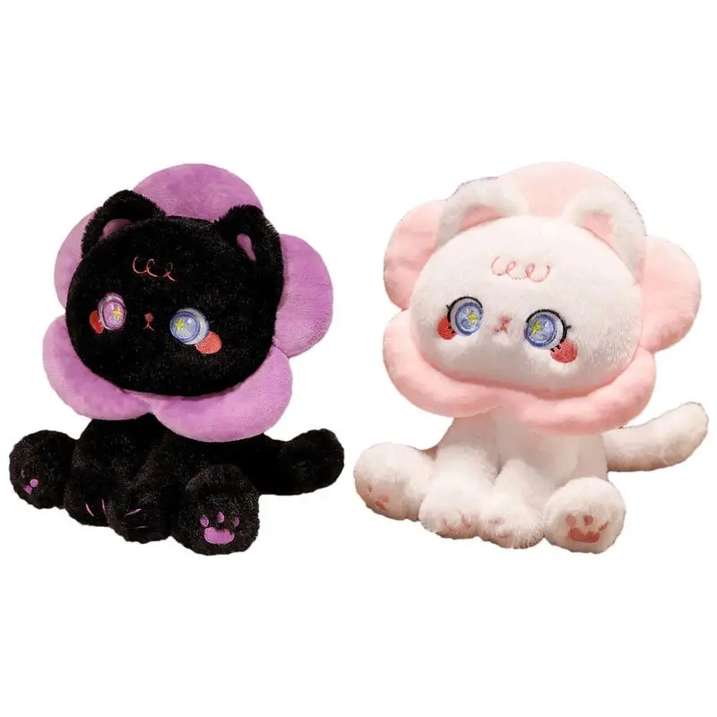

Cute Cat Plush Throw Pillow Fluffy Cartoon Stuffed Animals Cushion Kids Birthday Gift For Room Car Throw Pillow Children Gift
