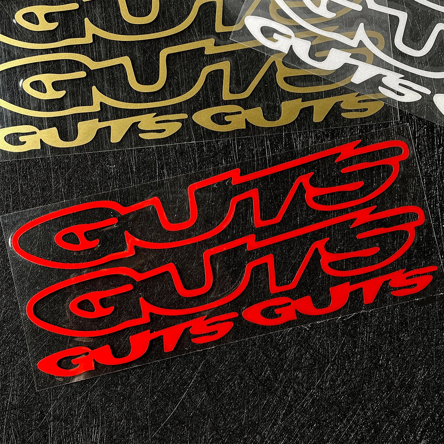 반사형 GUTS 고딕 그래피티 방수 스크래치 방지 비닐 스티커 (자동차, 오토바이, 트럭용)
