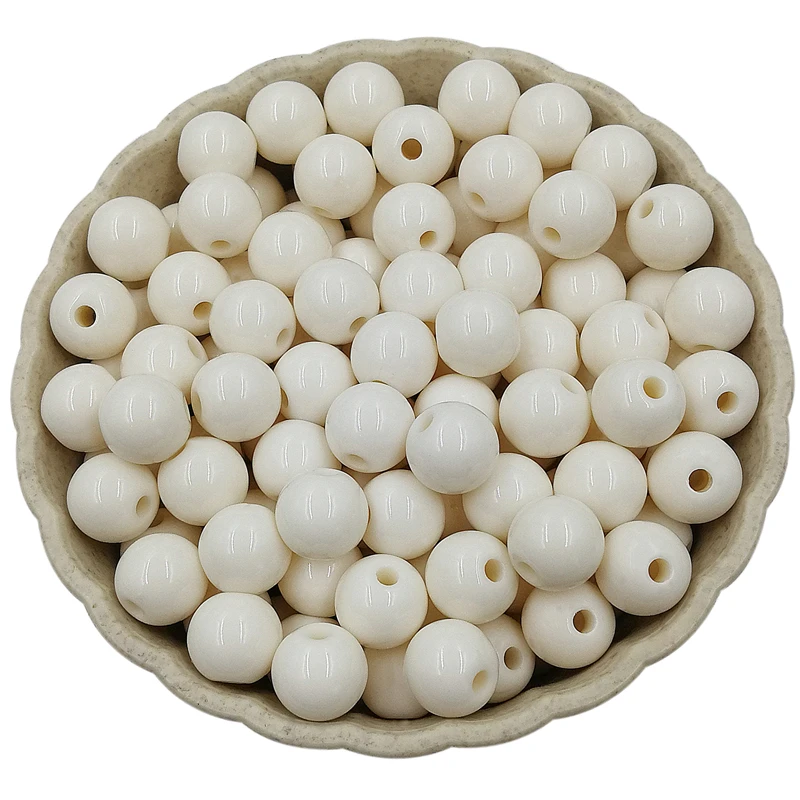 Set of 20 Colorful 10mm Acrylic Beads