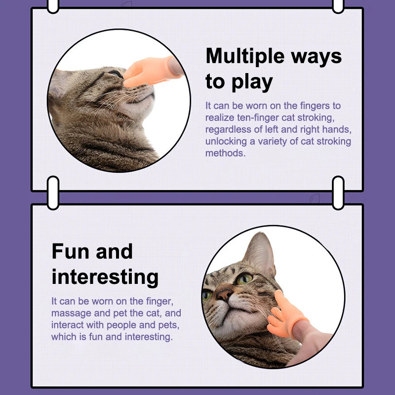 Title 7, Teasing Cat Plastic Finger Gloves Human Fake Ha...