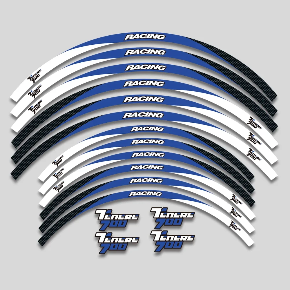 

For Yamaha TENERE 700 tenere700 Motorcycle Accessories Stickers Wheel Reflective Stripe Rim Decorative Decals Sticker Tape Kit