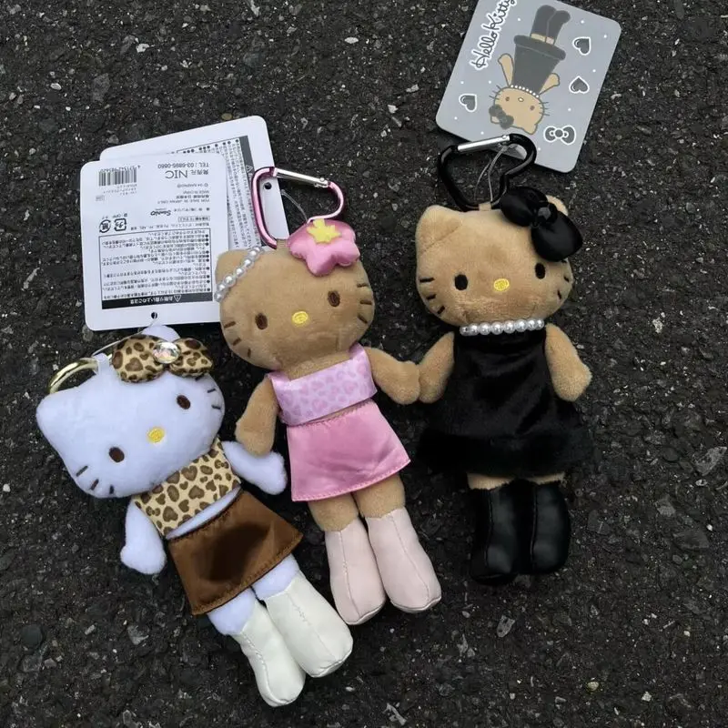 Sanrio Hello Kitty Leopard Print Long Legs Plush Doll Keychain