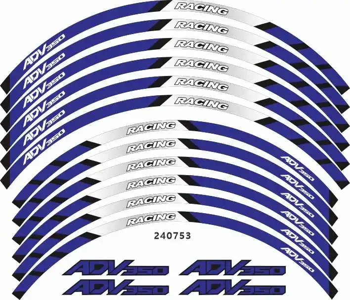 

For YAMAHA ADV350 Motorcycle Parts Contour Wheel Decoration Decal Sticker - B