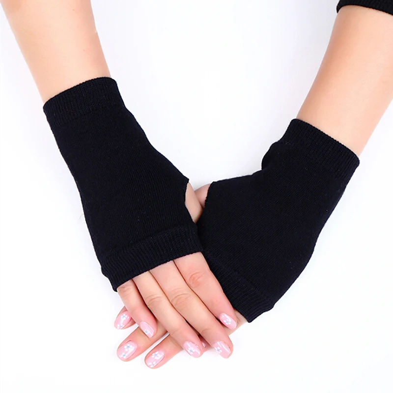 

Female Winter Gloves Fingerless Gloves Without Fingers Women Cashmere Warm Winter Gloves Hand Wrist Warmer Mittens