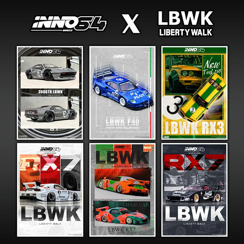 INNO-LBWK-1-64-F40-Tokyo-Auto-Salon-RX3-RX7-308GTB-Diecast-Car-Model ...