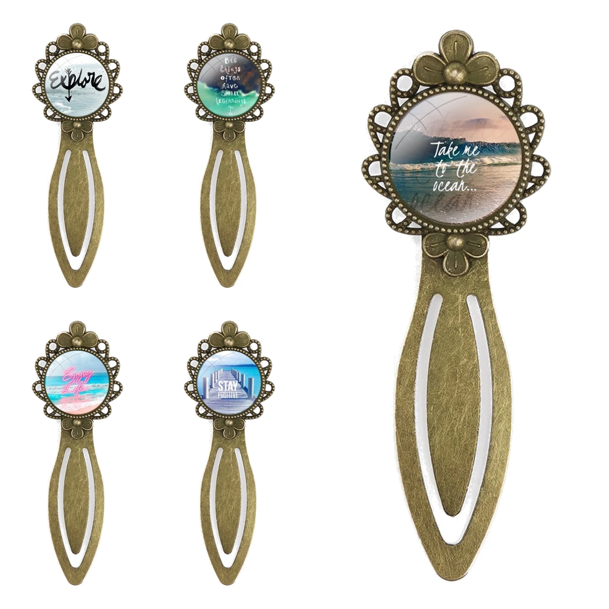 

Summer Blue Sky Beach Quotes Funny Fashion Design Cute Creative Metal Bookmarks Gift For Friends Stationery School Office Supply
