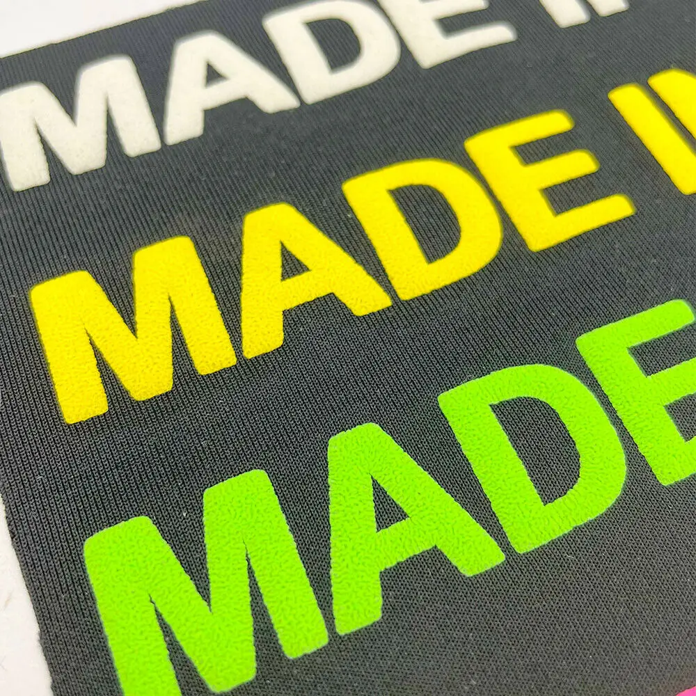 12"x10" Bundle Luminous 3D Puff Heat Transfer Film Hot Press Clothes Vinyl Glow in the Dark HTV Sheets Vinyl for Cut Easy Cut