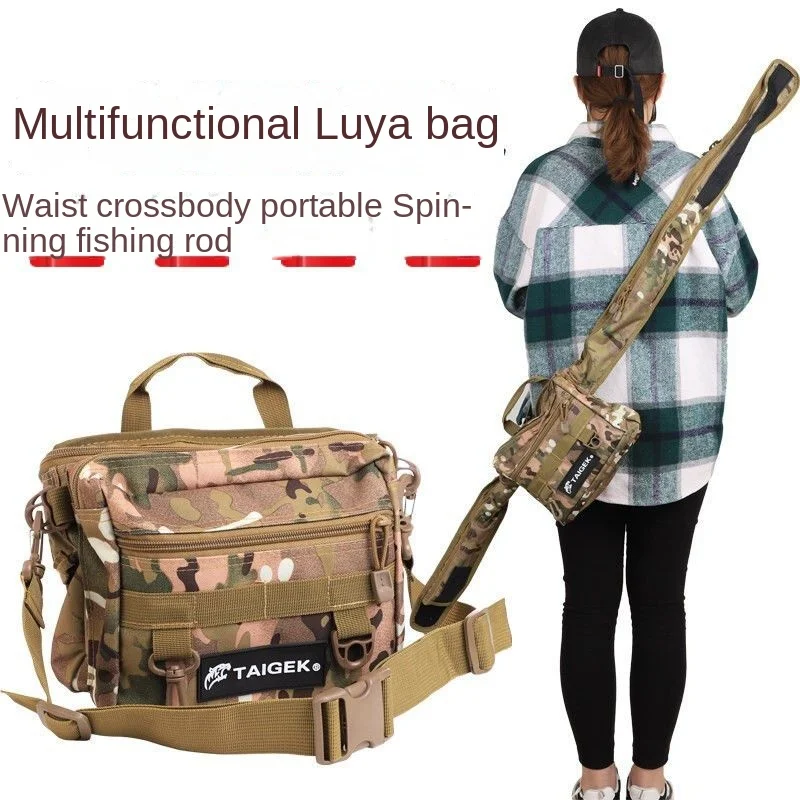 

Многофункциональная сумка для катушки удочки, водонепроницаемая износостойкая портативная поясная сумка большой емкости для уличной рыбалки