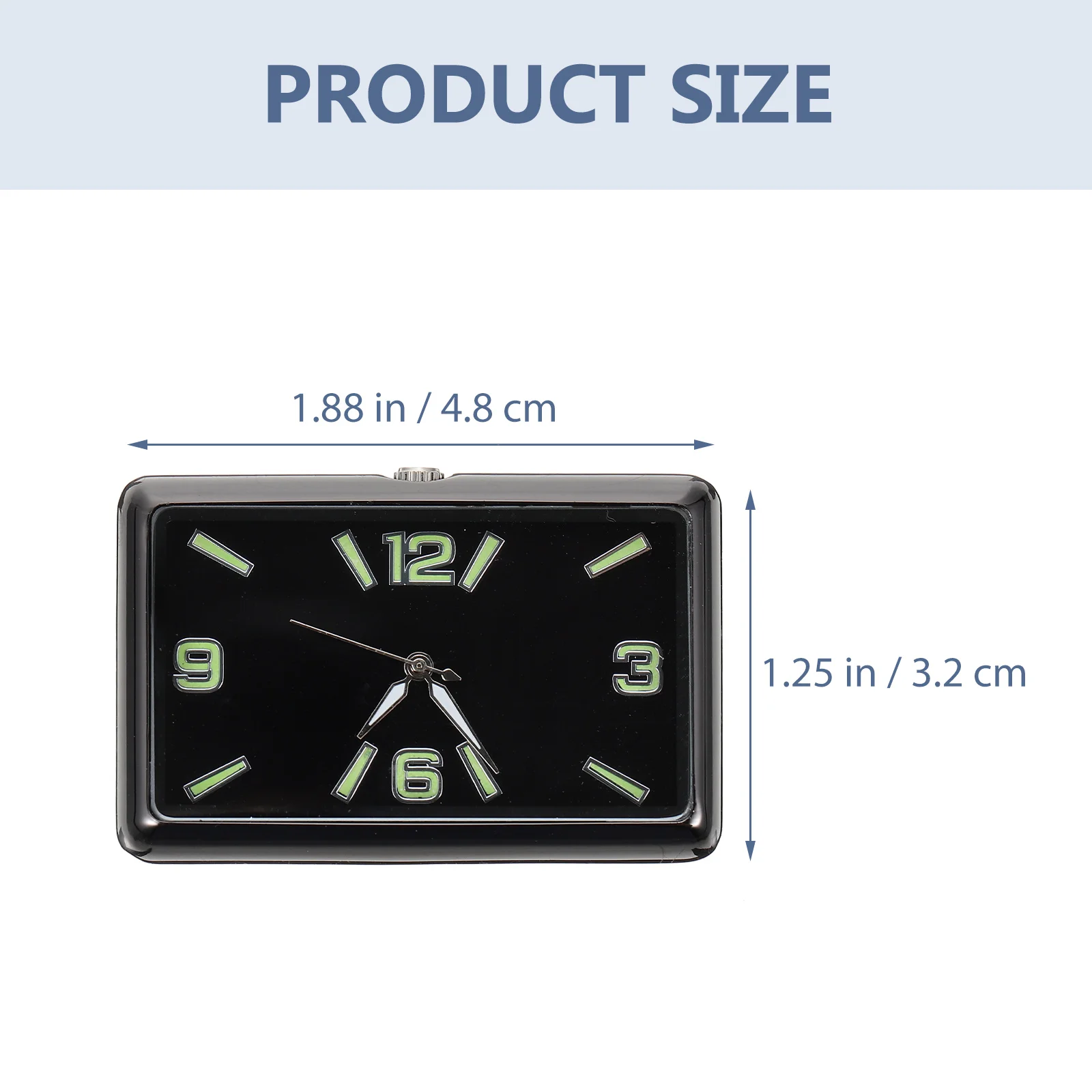 Adhesive Analog Clock Car Dashboard Tiny Clock Square Ornament For dashboard clock dashboard adhesive clock