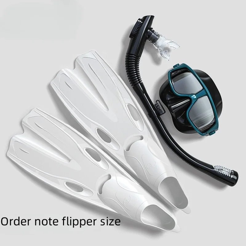 Snorkeling three treasure set myopia diving goggles mask anti-choking breathing tube long fins snorkeling equipment - Image 6