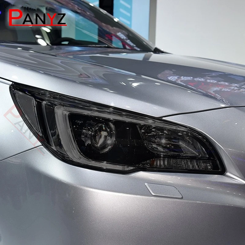 

2 шт., прозрачные черные наклейки для автомобильных фар Subaru Legacy 2014-2017