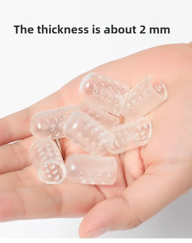 60/40/20 Stück Zehenschutz, Silikon-Gel-Kappen, Unisex-Zehenabdeckung für Hühneraugen, Schwielen, Blasen, Schmerzlinderung, weiche Zehenärmel, Kissen – Detail 9